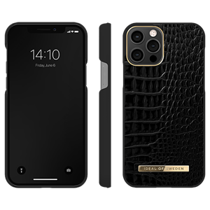 iDeal Of Sweden - Atelier Wallet Neo Noir Croco - iPhone 12 & 12 Pro