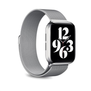 Puro - Apple Watch rem milanese sølv 42/44/45/ULTRA 