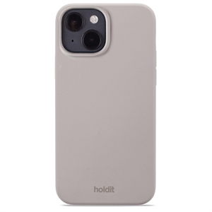 HOLDIT - Silicone Cover Taupe/Grå - iPhone 15