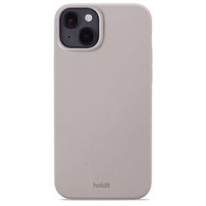 Holdit - Silicone Cover Taupe/Grå - iPhone 15 Plus