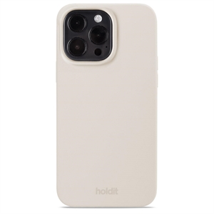 HOLDIT - Silicone Cover Light Beige - iPhone 15 Pro Max