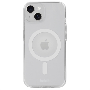 Holdit - MagSafe Case - Hvid/Transparent- iPhone 13, 14 & 15