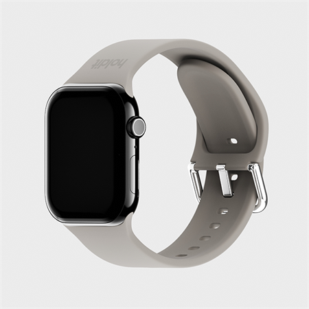 Holdit - Taupe Silicone Rem til Apple Watch 45/44 & 42mm
