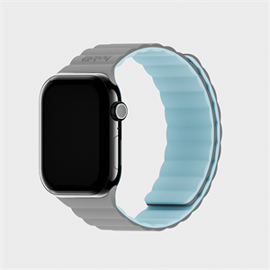 Holdit - Mineral Blue/Gray Magnet Silicone Rem til Apple Watch 41/40 & 38mm