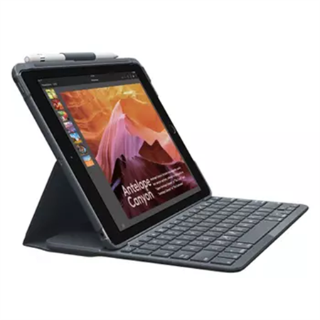 iPad 9.7\'\' Logitech Cover med Trådløst Tastatur - Black