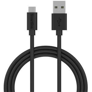 Smartline - Mikro USB 1m USB-A - Sort