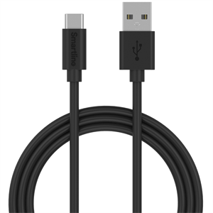Smartline - USB-C 1m USB-A - Sort