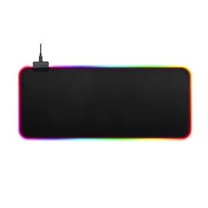 BLACK gaming musemåtte 90 x 30 cm med LED lys