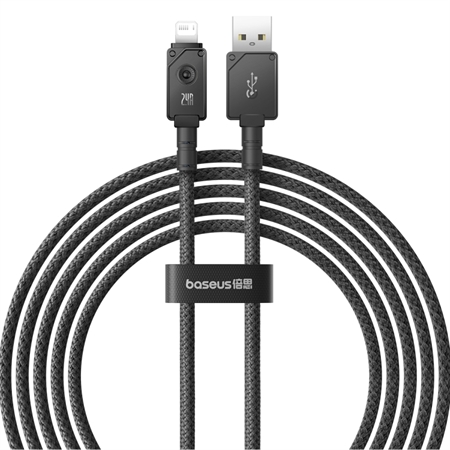 Baseus - USB til Lightning 2m Vævet Aramid kabel - Sort