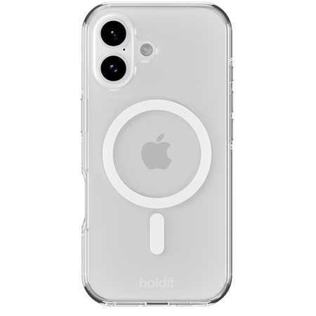 Holdit - MagSafe Case - Hvid/Transparent- iPhone 17, set bagfra