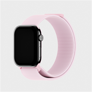 Holdit - Pink Nylon Rem til Apple Watch 42/41/40 & 38mm, set fra siden foran