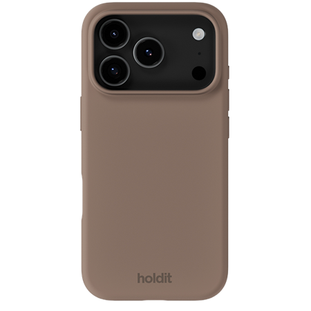 Holdit - Silicone Cover - Mocha Brown - iPhone 17 Pro Max, set bagfra