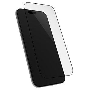 Holdit - Fulddækkende Beskyttelsesglas til iPhone 17 Air, set foran med mobil ved siden