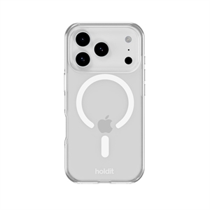 Holdit - MagSafe Case - Hvid/Transparent - iPhone 17 Pro, set bagfra