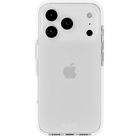 Holdit - Seethru Cover Hvid - iPhone 17 Pro, set bagfra