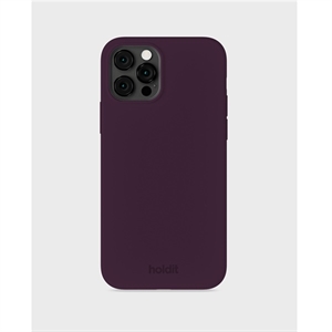 Holdit - Silicone Cover Deep Plum - iPhone 12 & 12 Pro, set bagfra