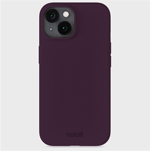 Holdit - Silicone Cover Deep Plum - iPhone 15, set bagfra