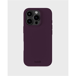 Holdit - Silicone Cover Deep Plum - iPhone 16 Pro, set bagfra