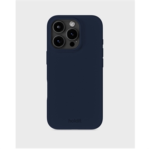 Holdit - Silicone Cover Midnight Blue - iPhone 16 Pro, set bagfra
