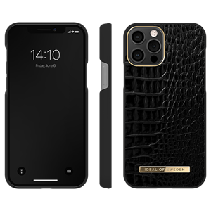 iDeal Of Sweden - Atelier Wallet Neo Noir Croco - iPhone 12 / 12Pro