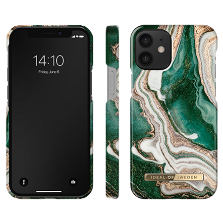 iDeal Of Sweden - Fashion Case Golden Jade Marble - iPhone 12 Mini