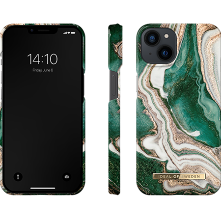 iDeal Of Sweden - Fashion Case Golden Jade Marble - iPhone 13