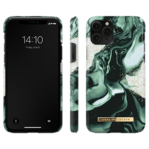 iDeal Of Sweden - Fashion Case Golden Olive Marble - iPhone 11 Pro/XS/X