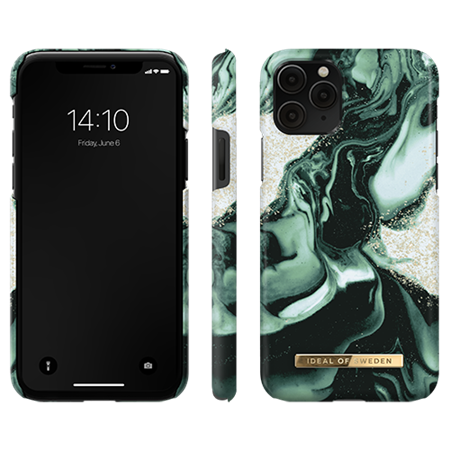 iDeal Of Sweden - Fashion Case Golden Olive Marble - iPhone 11 Pro, XS & X