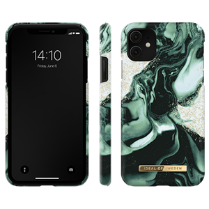 iDeal Of Sweden - Fashion Case Golden Olive Marble - iPhone 11 / XR