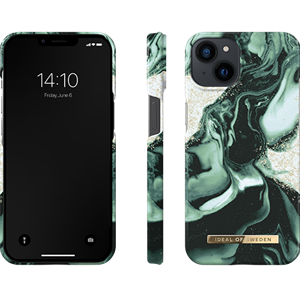 iDeal Of Sweden - Fashion Case Golden Olive Marble - iPhone 13