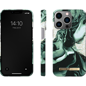 iDeal Of Sweden - Fashion Case Golden Olive Marble - iPhone 13 Pro