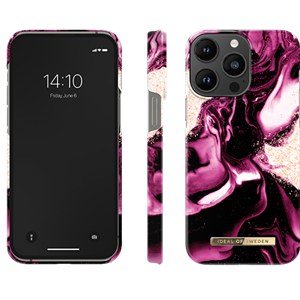 iDeal Of Sweden - Fashion Case Golden Ruby Marble - iPhone 14 Pro Max