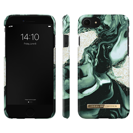 iDeal Of Sweden - Fashion Case Golden Olive Marble - iPhone 6, 7, 8 & SE