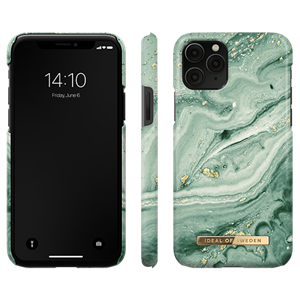 iDeal Of Sweden - Fashion Case Mint Swirl Marble - iPhone 11 Pro/XS/X