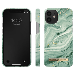 iDeal Of Sweden - Fashion Case Mint Swirl Marble - iPhone 12 Mini