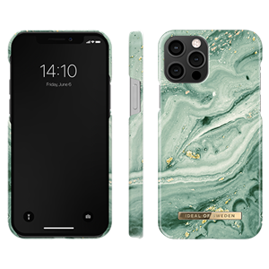 iDeal Of Sweden - Fashion Case Mint Swirl Marble - iPhone 12 / 12 Pro
