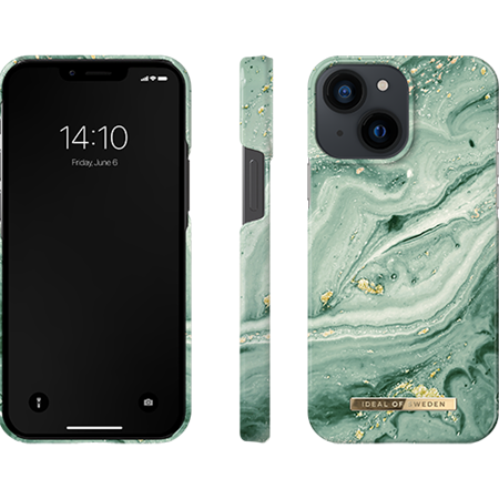 iDeal Of Sweden - Fashion Case Mint Swirl Marble - iPhone 13 Mini