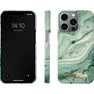 iDeal Of Sweden - Fashion Case Mint Swirl Marble - iPhone 13 Pro