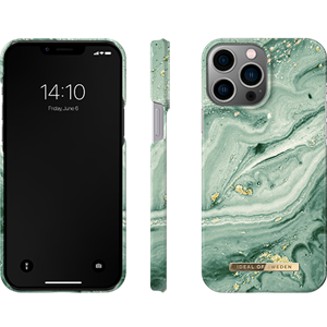 iDeal Of Sweden - Fashion Case Mint Swirl Marble - iPhone 13 Pro Max