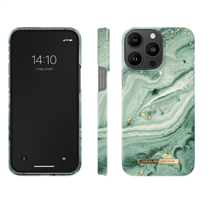 iDeal Of Sweden - Fashion Case Mint Swirl Marble - iPhone 14 Pro Max
