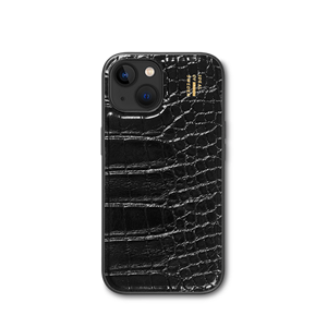 iDeal Of Sweden - Vegan Leather MagSafe Case Black Croco - iPhone 13, 14, 15, 16e & 17e