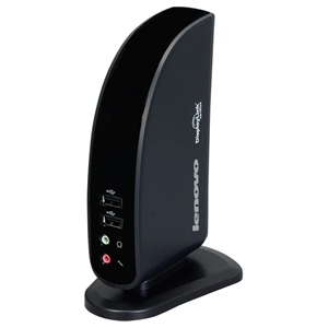 Lenovo USB 2.0 Dockingstation med DVI, set foran