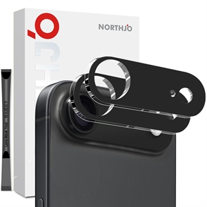 NORTHJO - Kamera Beskyttelse - Black - iPhone 17 Air, set foran mobil