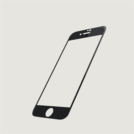 PanzerGlass - Edge To Edge Beskyttelsesglas - iPhone 6, 6S, 7 & 8 Plus - Sort, set foran fra siden