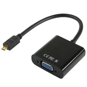 Adapter - Mikro HDMI Til VGA Med Jackstik 22 cm