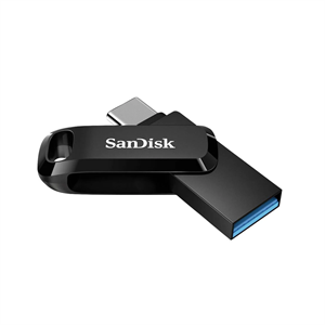 SanDisk - USB-C 3.2 Gen 1 Sort - 512GB, set fra oven foldet ud