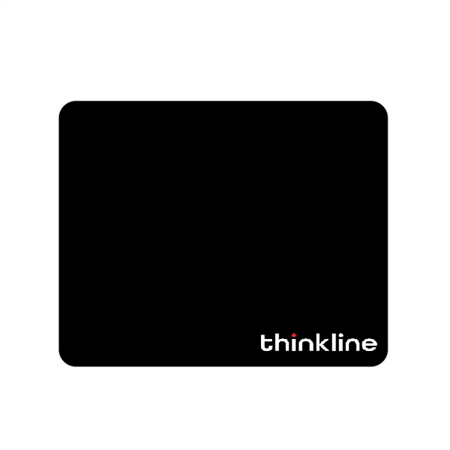 Thinkline - Musemåtte 26 cm x 21 cm syet kant - Sort