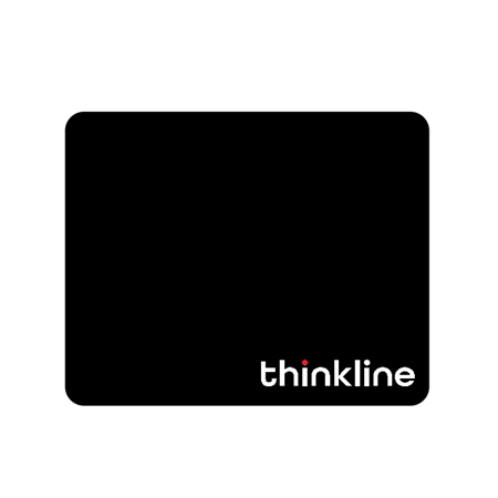 Thinkline - Musemåtte 26 cm x 21 cm syet kant - Sort