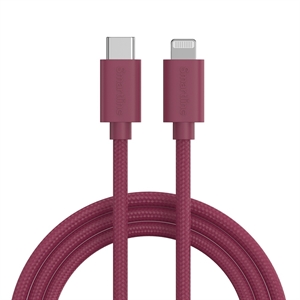 Smartline - USB-C til Lightning 2m - Rød, set fra oven