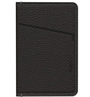 NUDIENT - Thin card holder for V3 Cases Black leather